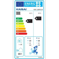 Ilma-vesilämpöpumppu Kaisai Monoblock KHC-16RY3-B, 16kW
