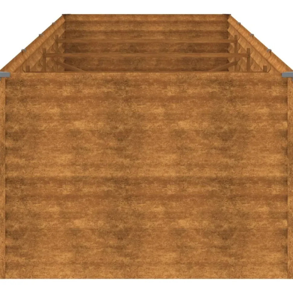 Istutuslaatikko 386x100x69 cm corten-teräs