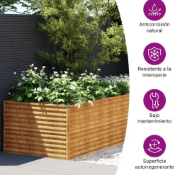 Istutuslaatikko 482x50x69 cm corten-teräs