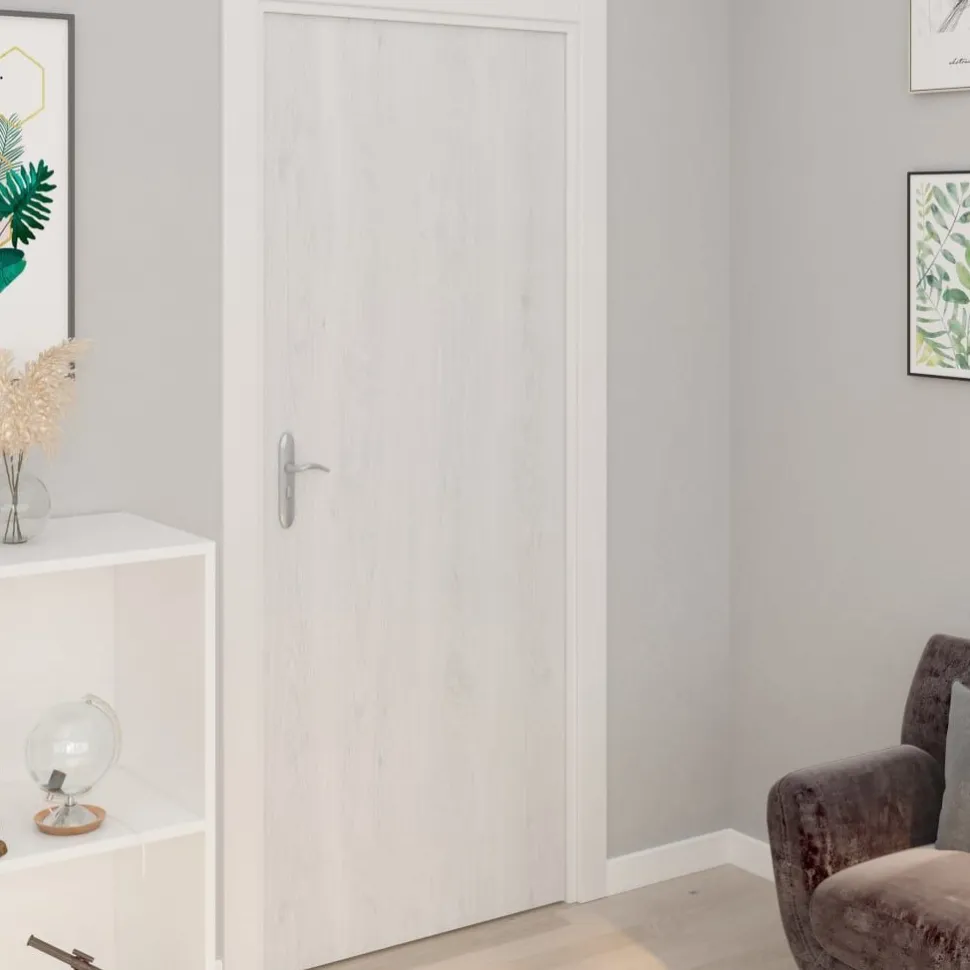 Itseliimautuvat ovikalvot 2 kpl valkoinen puu 210x90 cm pvc