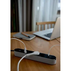 Jatkojohto Airam Trend, 4-osainen + USB-A + USB-C, 1.4m