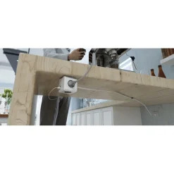 Jatkojohto Allocacoc PowerCube Extended USB 1,5m 4-osainen + 2 x USB-A punainen/valkoinen