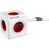 Jatkojohto Allocacoc PowerCube Extended 1,5m 5-osainen punainen/valkoinen