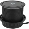 Jatkojohto Gelia Pop up 3+2+1 2m 3-osainen + 1xUSB-A + 1xUSB-C + langaton lataus musta/harmaa