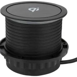 Jatkojohto Gelia Pop up 3+2+1 2m 3-osainen + 1xUSB-A + 1xUSB-C + langaton lataus musta/harmaa