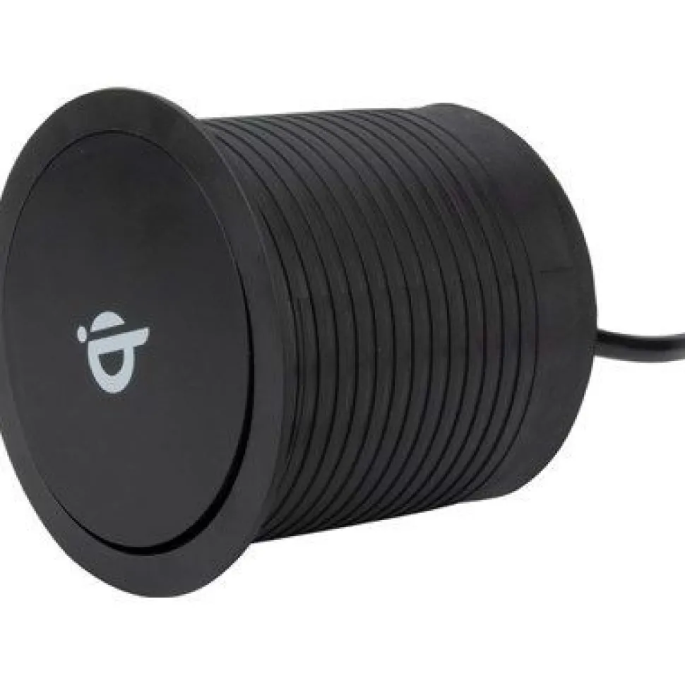 Jatkojohto Gelia Pop up 3+2+1 2m 3-osainen + 1xUSB-A + 1xUSB-C + langaton lataus musta/harmaa