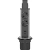Jatkojohto Gelia Pop up 2+2 2m 2-osainen + 1xUSB-A + 1xUSB-C musta/harmaa