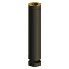Jeremias Saunan Piippu ECO, 1000 mm jatko-osa Ø115 mm, musta