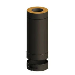 Jeremias Saunan Piippu ECO, 500 mm jatko-osa Ø115 mm, musta