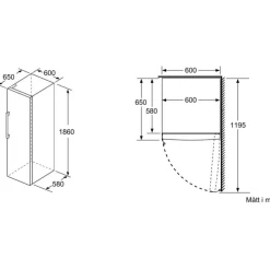 Jääkaappi ja pakastin Siemens KS36VVXDP GS36NVXEV iQ300, 120cm, 346/242 l, musta teräs