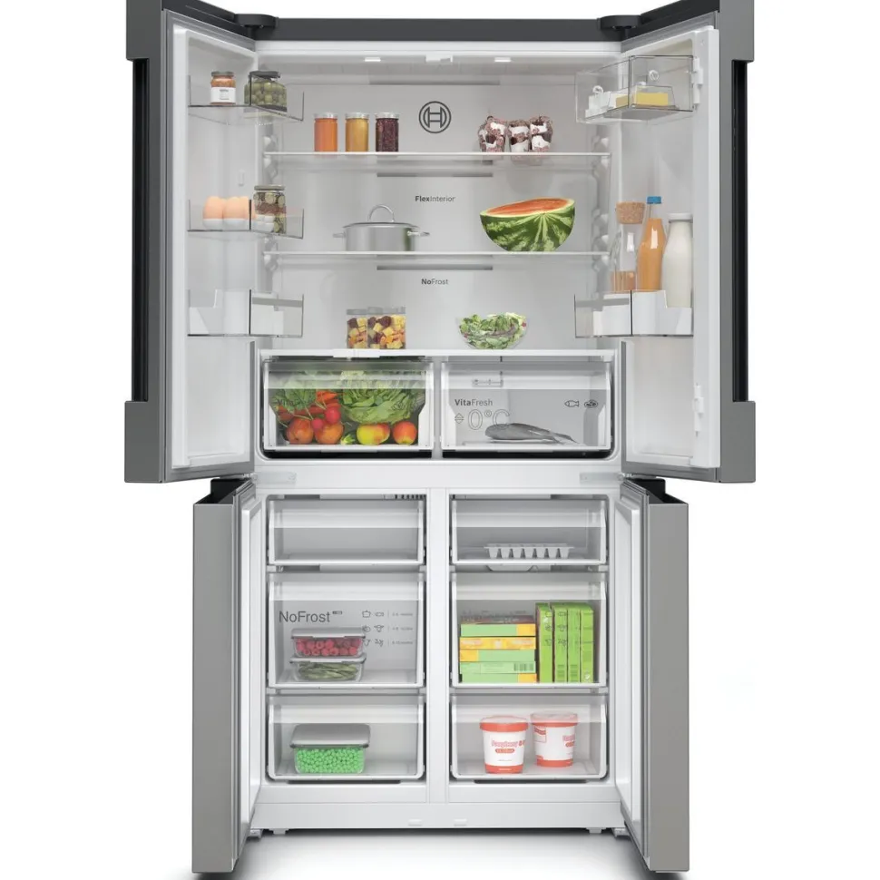 Jääkaappipakastin Bosch Serie 4 French Door KFN96VPEA, 90.5cm, 405/200 l, teräs