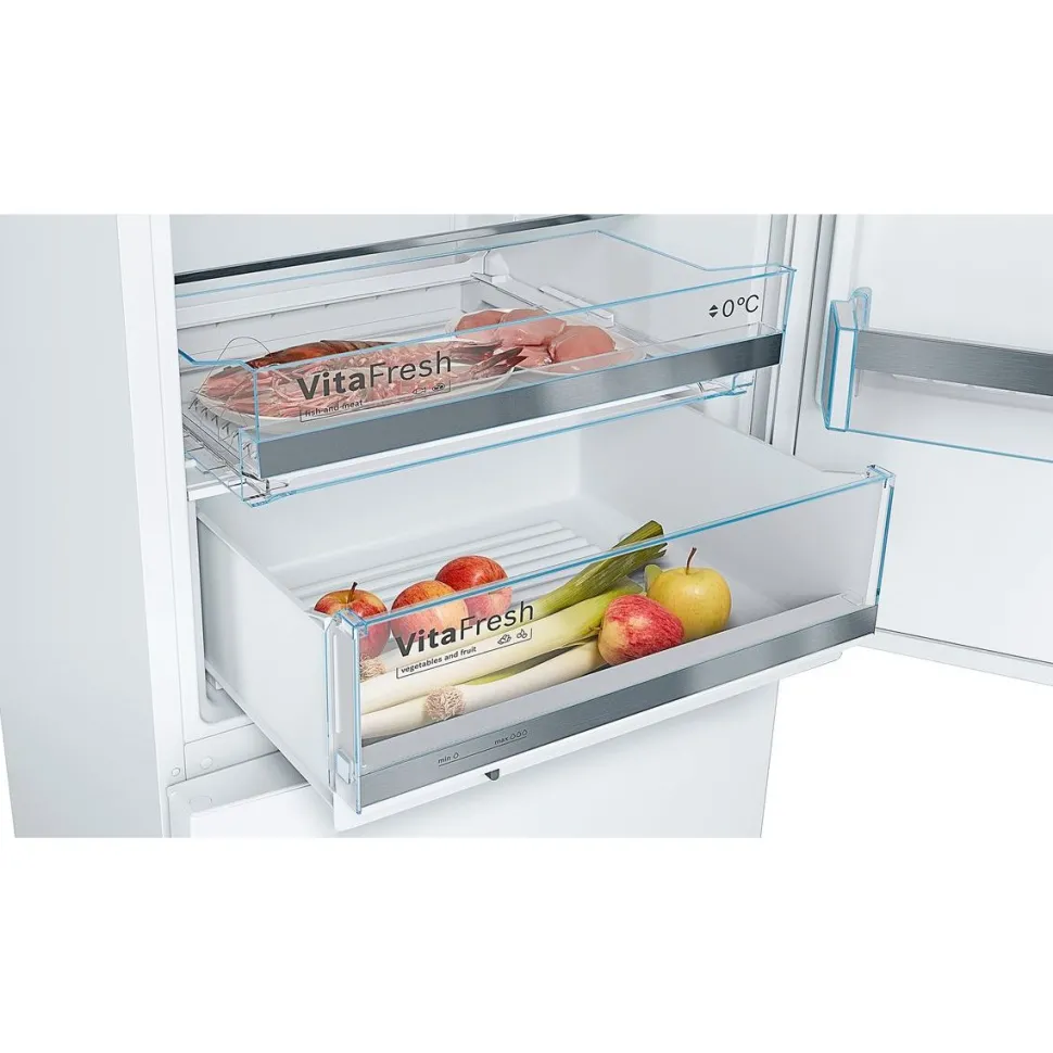 Jääkaappipakastin Bosch Serie 6 KGE49AWCA 70cm, 302/117 l, valkoinen