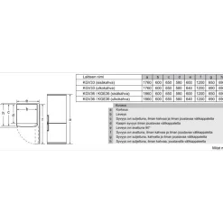 Jääkaappipakastin Bosch Serie 4 KGV366WEP 60cm, 214/94 l, valkoinen