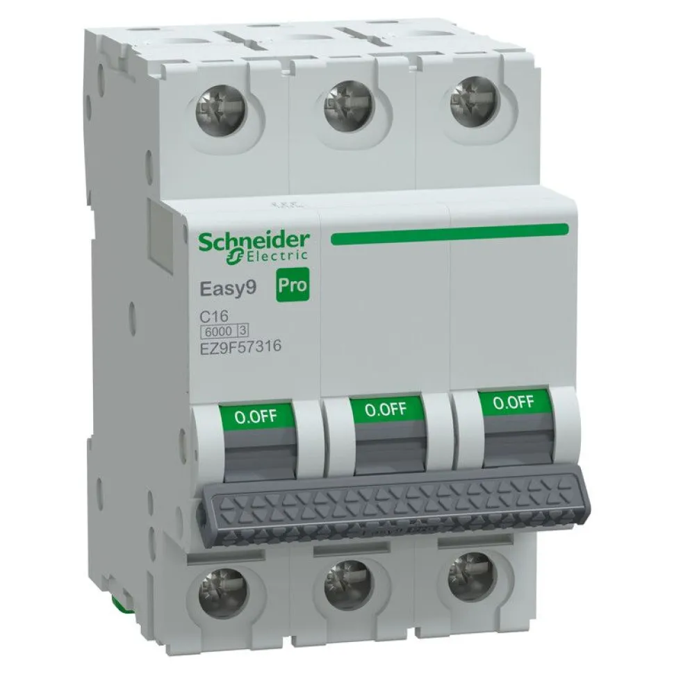 Johdonsuojakatkaisija Schneider Electric Easy9 MCB 3C16 6 kA