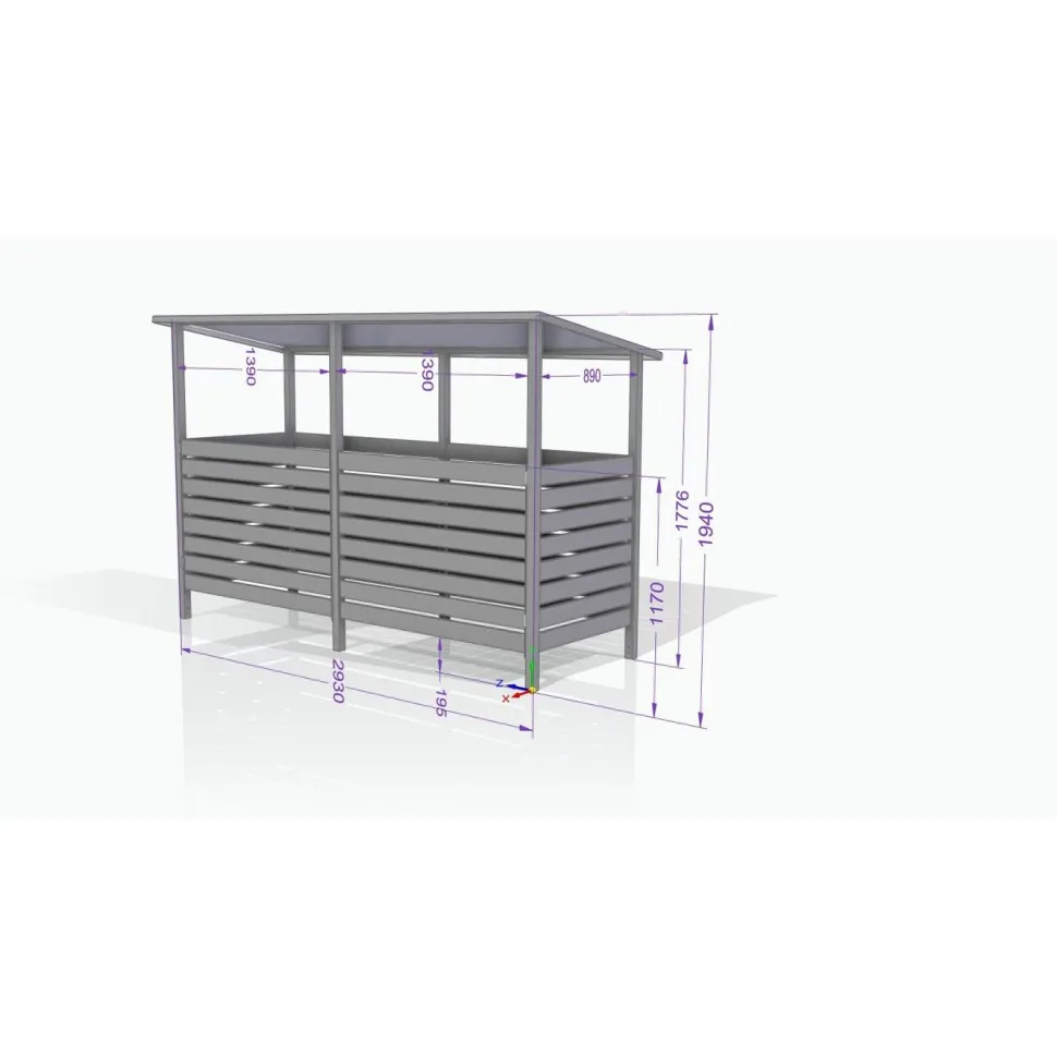 Jätekatos Tikli L alumiini 2x660l