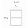 Jätelajittelujärjestelmä IMA Cube Compact M40 2x10L tummanharmaa