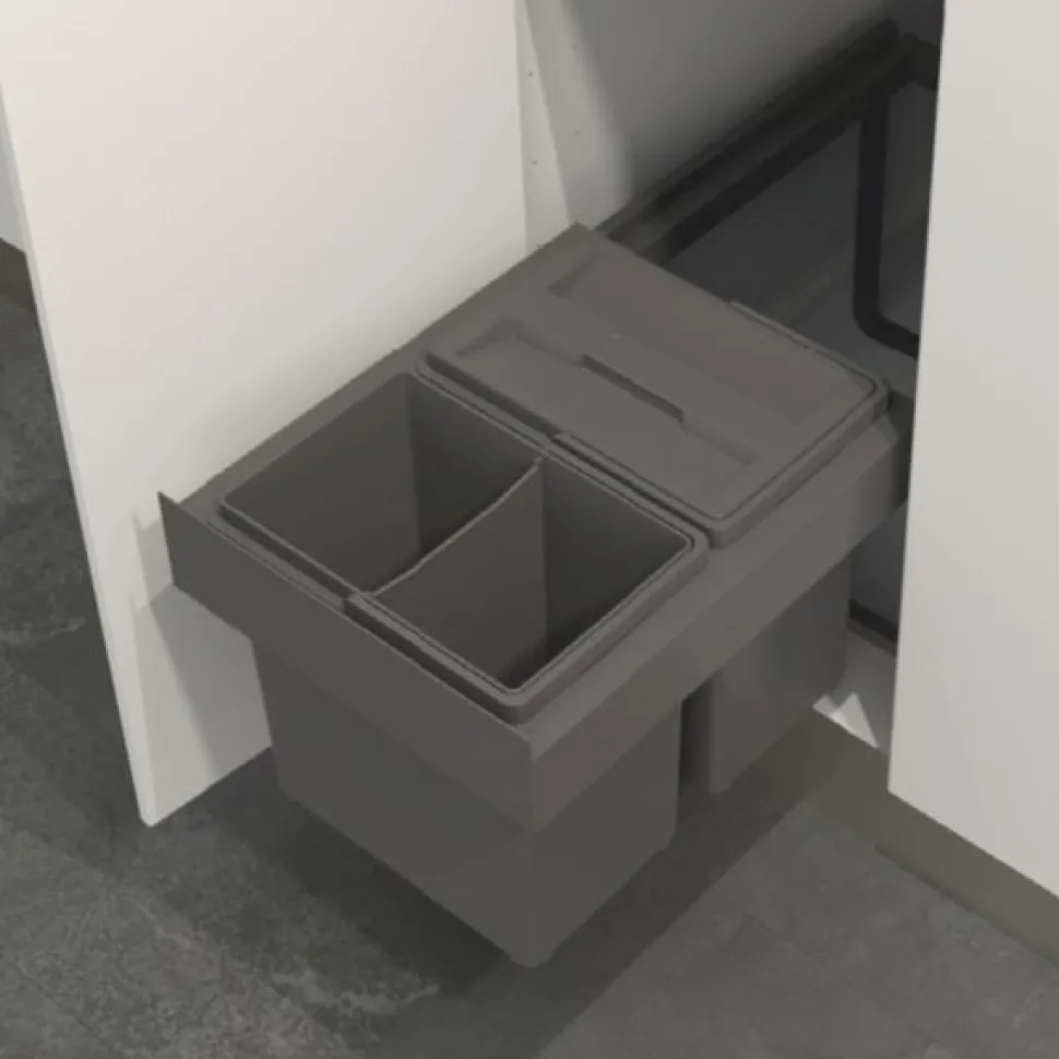 Jätelajitteluvaunu IMA Select Base 2x13L tummanharmaa