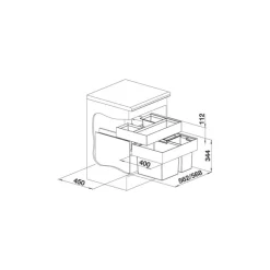 Jätevaunu Blanco Select II XL 60/3 Orga
