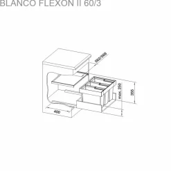 Jäteyksikkö Blanco Flexon II 60/3