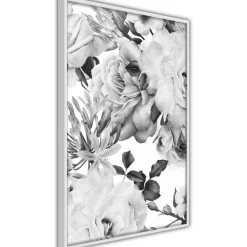 Juliste Artgeist Monochrome Flowers kehyksillä eri kokoja