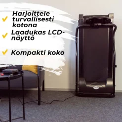 Juoksumatto moottorilla React 1-10 km/h musta