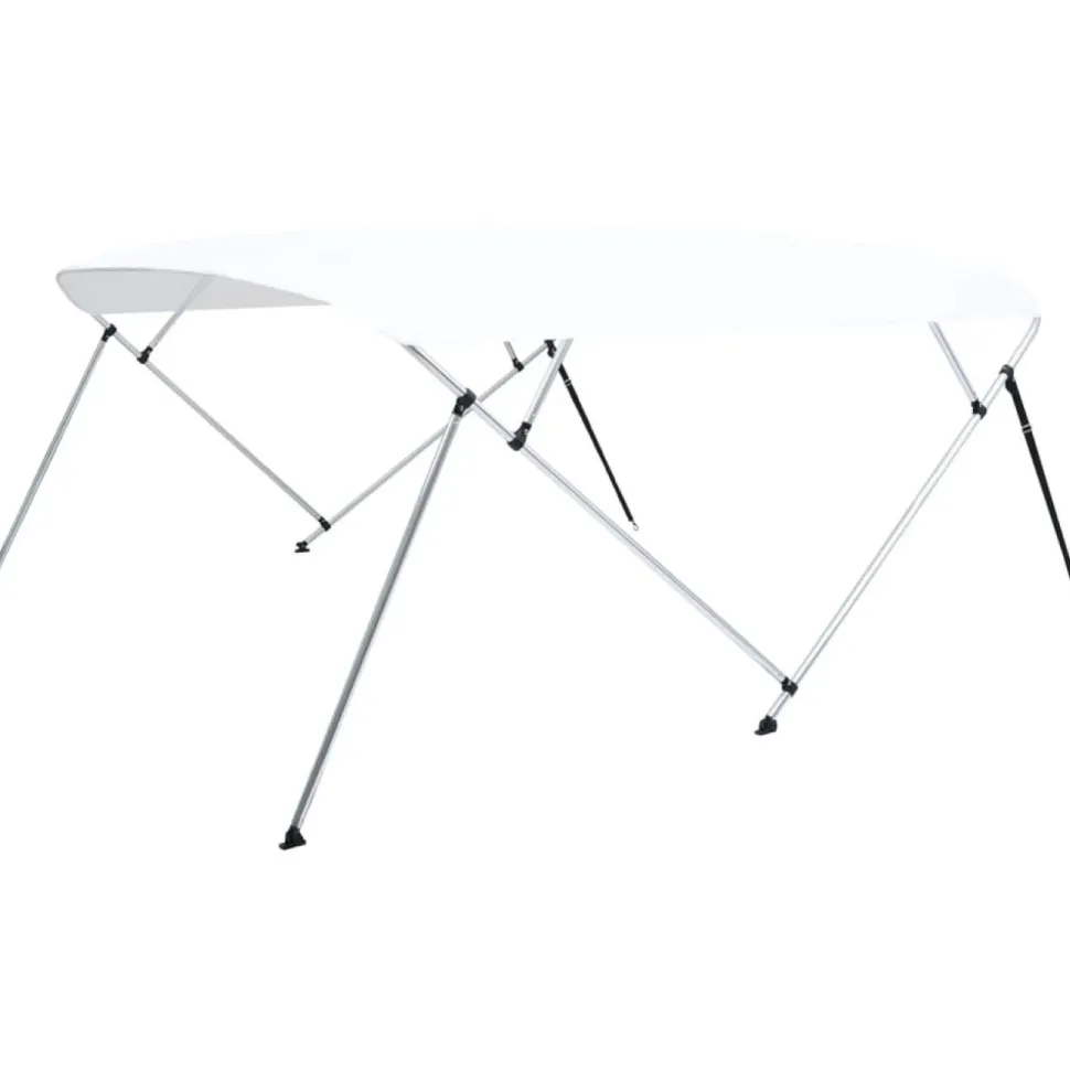 4-kaarinen bimini-kate, valkoinen 243x(230-244)x137 cm