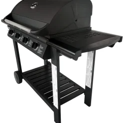 Kaasugrilli Dose Barbeque, 4 poltinta, puutaso, musta