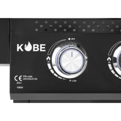 Kaasugrilli Kobe Premium 6+1, 5 poltinta, sivukeitin, Sear-poltin, lasikansi, musta