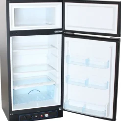 Kaasujääkaappi pakastelokerolla Sunwind Ventus 168, 60cm, 129/25 l, musta