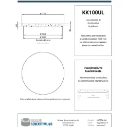 Kaivonkansi umpinainen ø 1000 mm uros