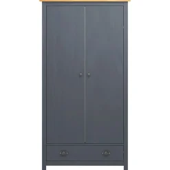 Kaksiovinen vaatekaappi hill range harmaa 89cm mänty
