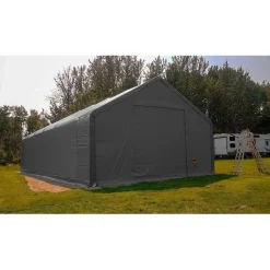 Kalustohalli Ranch Premium, 9.15x24.4x6.1m, 900g pvc, harmaa