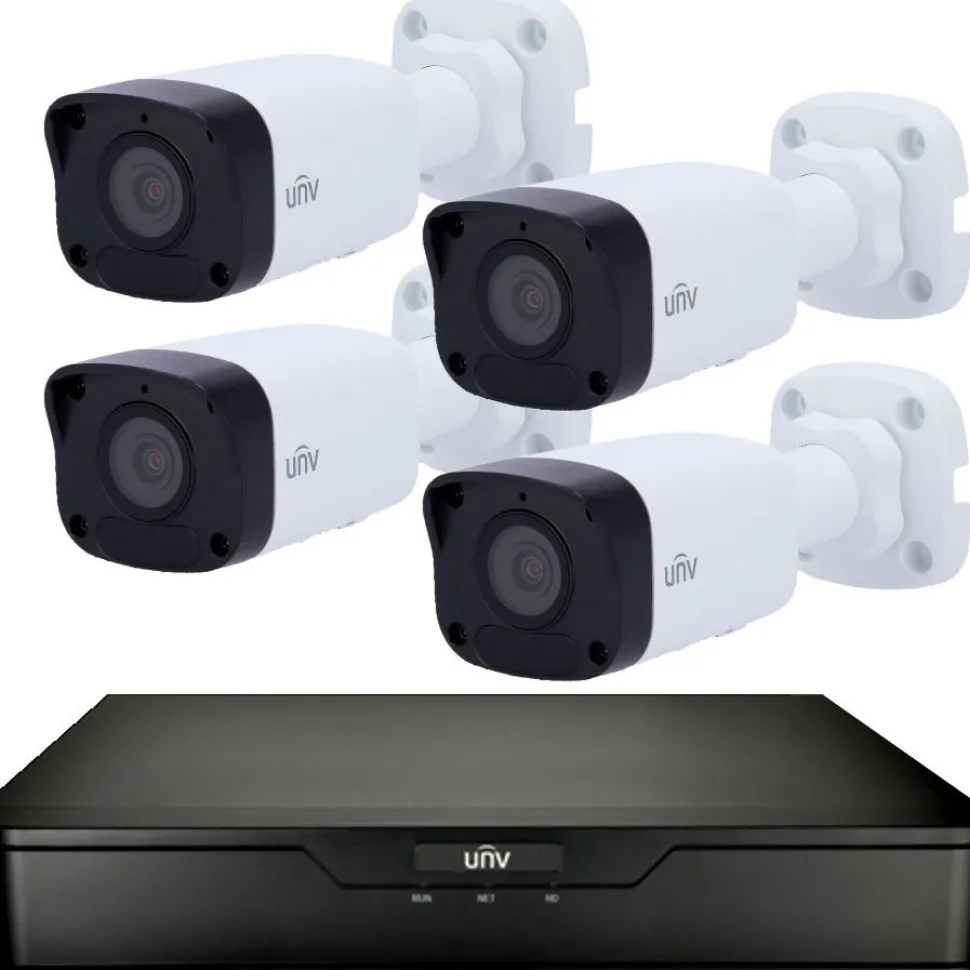 Kameravalvontajärjestelmä Celotron UNV 4K, älykäs tallennin, 8 kanavaa + 2TB kiintolevy + 4kpl keinoälyllä varustetut 8MP/4K kamerat + 4kpl 30m RJ45 kaapelit