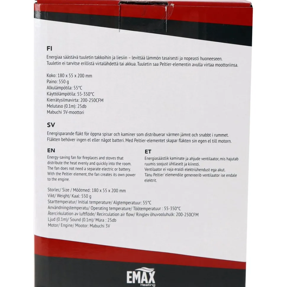 Kamiinapuhallin Emax Heating, 4-lapainen