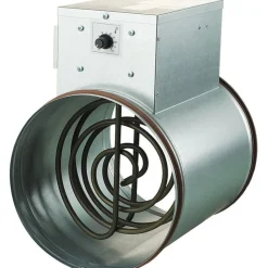 Kanavalämmitin Airsec NK 200-1.2-1 U, 200 mm/1.2 kW, integroitu termostaatti