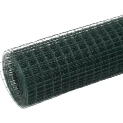 Kanaverkko 12x12mm galvanoitu teräs 10x0.5m vihreä