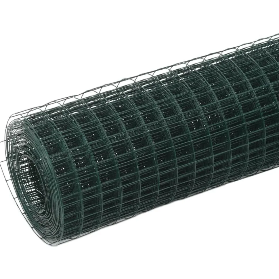 Kanaverkko 12x12mm galvanoitu teräs 10x0.5m vihreä