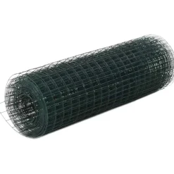 Kanaverkko 12x12mm galvanoitu teräs 10x0.5m vihreä