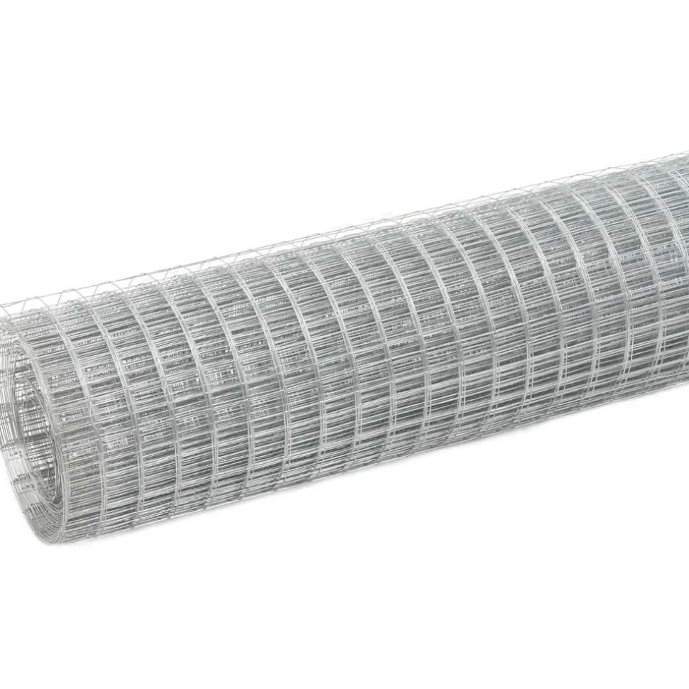 Kanaverkko 19x19mm galvanoitu teräs 10x0.5m hopea