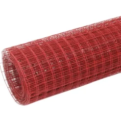 Kanaverkko 19x19mm teräs PVC pinnoitteella 25x1m punainen