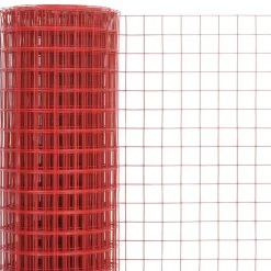 Kanaverkko 19x19mm teräs PVC pinnoitteella 25x1m punainen