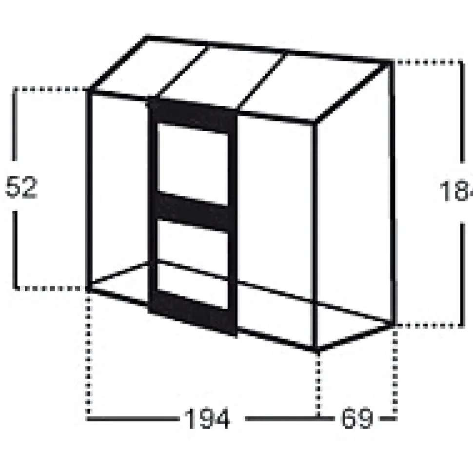 Kasvihuone Altan 1,3 m² lasilla