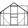 Kasvihuone alumiinirungolla 4,75 m², 190x250x202 cm, antrasiitti