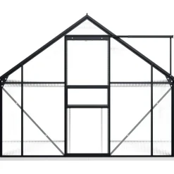 Kasvihuone alumiinirungolla 4,75 m², 190x250x202 cm, antrasiitti