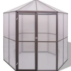 Kasvihuone alumiini 240x211x232 cm (48836)