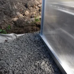 Kasvihuone Green Land 8,2 m² 4 mm kennolevyllä musta alumiinirunko