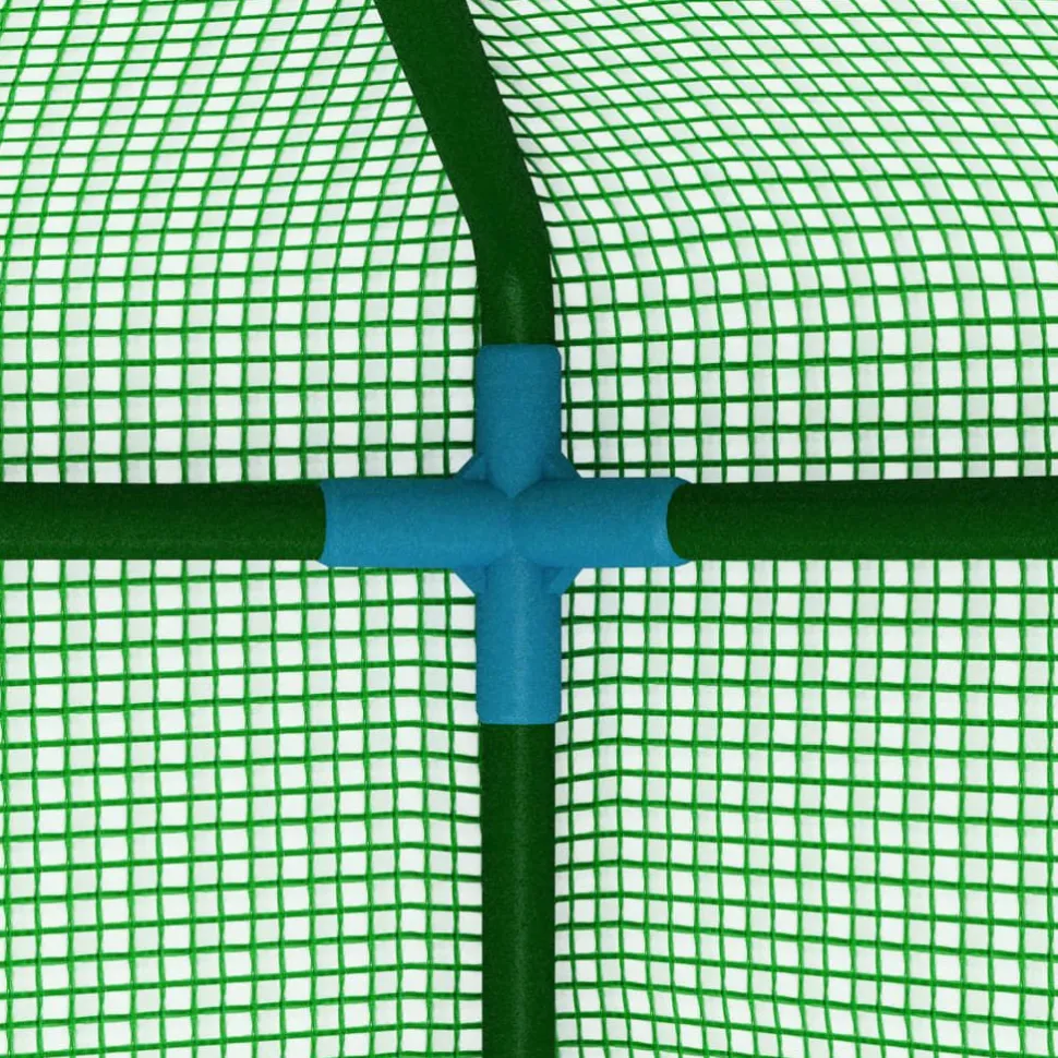 Kasvihuone hyllyillä teräs 227x223 cm (48166)
