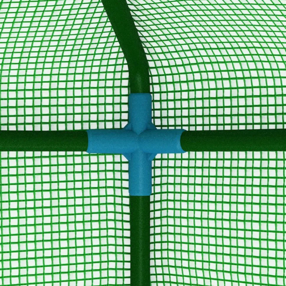 Kasvihuone hyllyillä teräs 143x143x195 cm