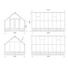 Kasvihuone Palmako Emilia 13,8 m2, turvalasi, puurunko, harmaa RAL7012