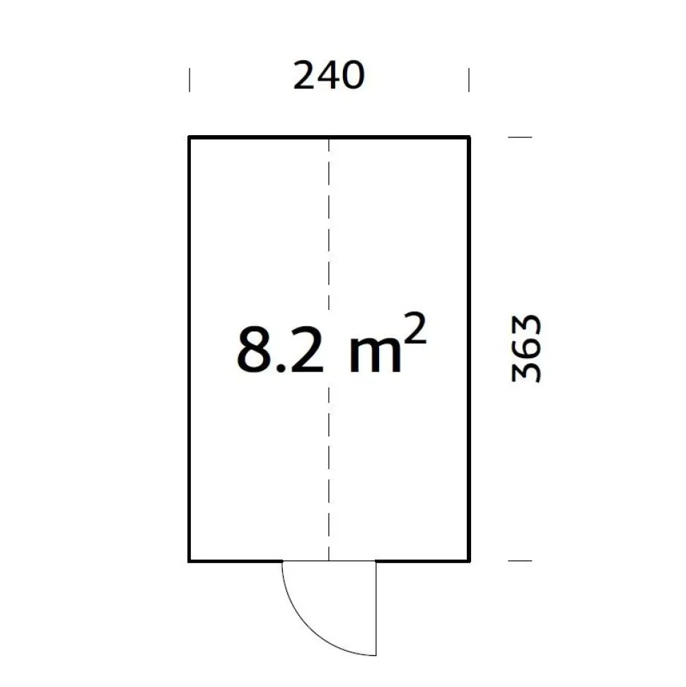 Kasvihuone Palmako Emilia 8,2 m2, turvalasi, puurunko
